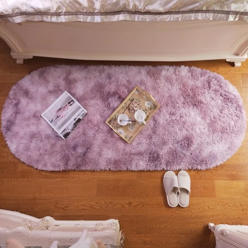Овальный галстук крашеные плюшевые мягкие ковры для гостиной спальни Противоскользящие коврики для спальни водопоглощающие коврики для дома Alfombra