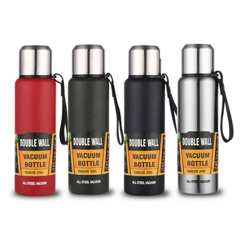 

500/750/1000/1500ml thermo For Tea 1 Liter Outdoor Portable Large Capacity Insulated Cup Military Style Vacuum Flask New 2020
