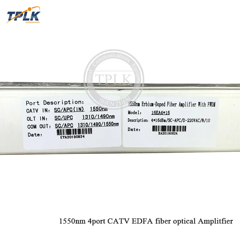 Горячая продажа CATV EDFA WDM 1550nm 1U/80 W 4port * 21dbm sc/apc sc/upc высокомощный усилитель