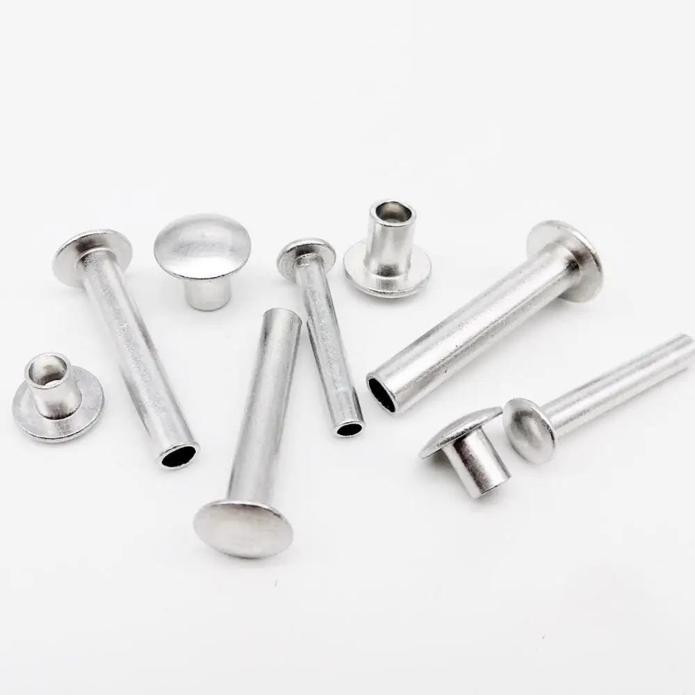 Aluminum Round Flat Truss Head Half Semi Hollow Shank Rivet M2 M2.5 M3 M4 M5 M6 10/50pcs Diameter 2-6mm length 3-30mm rivets and fasteners rivets and screws