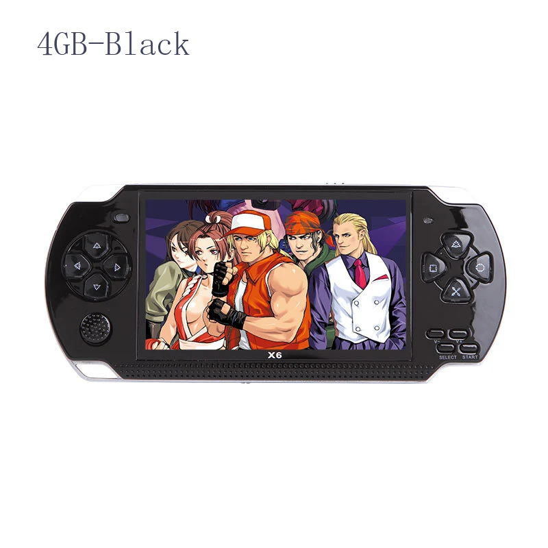 4G-Black Видео приставка игровая X6 игры игровая приставка игровая консоль для psp игры ручной Ретро игры 4,3 дюймов экран Mp4 плеер Игры Поддержка камеры, видео, электронной книги - Цвет: 4G-Black