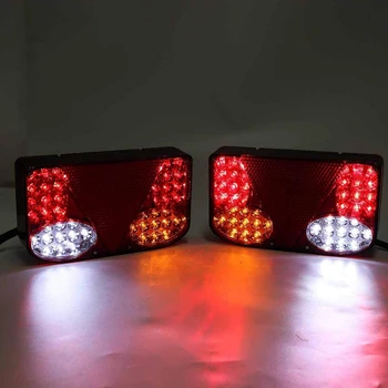 

2Pcs 12V LED Tail Light, Rear Brake Signal Light, Suitable for Car Truck Truck Trailer
