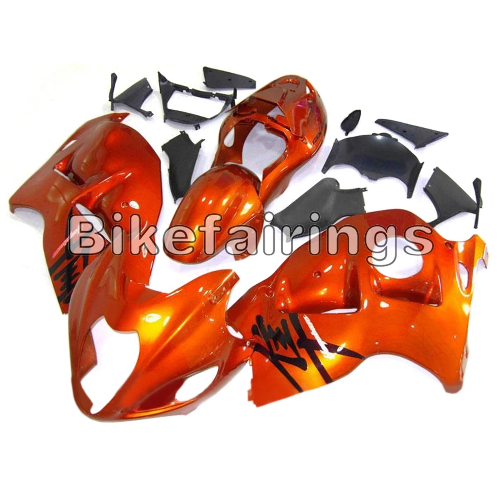 Полный комплект обтекателя Для Suzuki GSXR1300 Hayabusa 2008- 09, 10, 11, 12, 13, 14, 15, 16 лет впрыска мотоциклетный кузов оранжевого и черного цвета