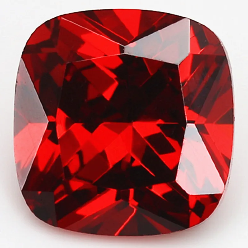 Unheated 7.15 Cts Natural Gemstone Red Ruby 10x10mm Square Cut Gem Sri-Lanka VVS loose gemstones