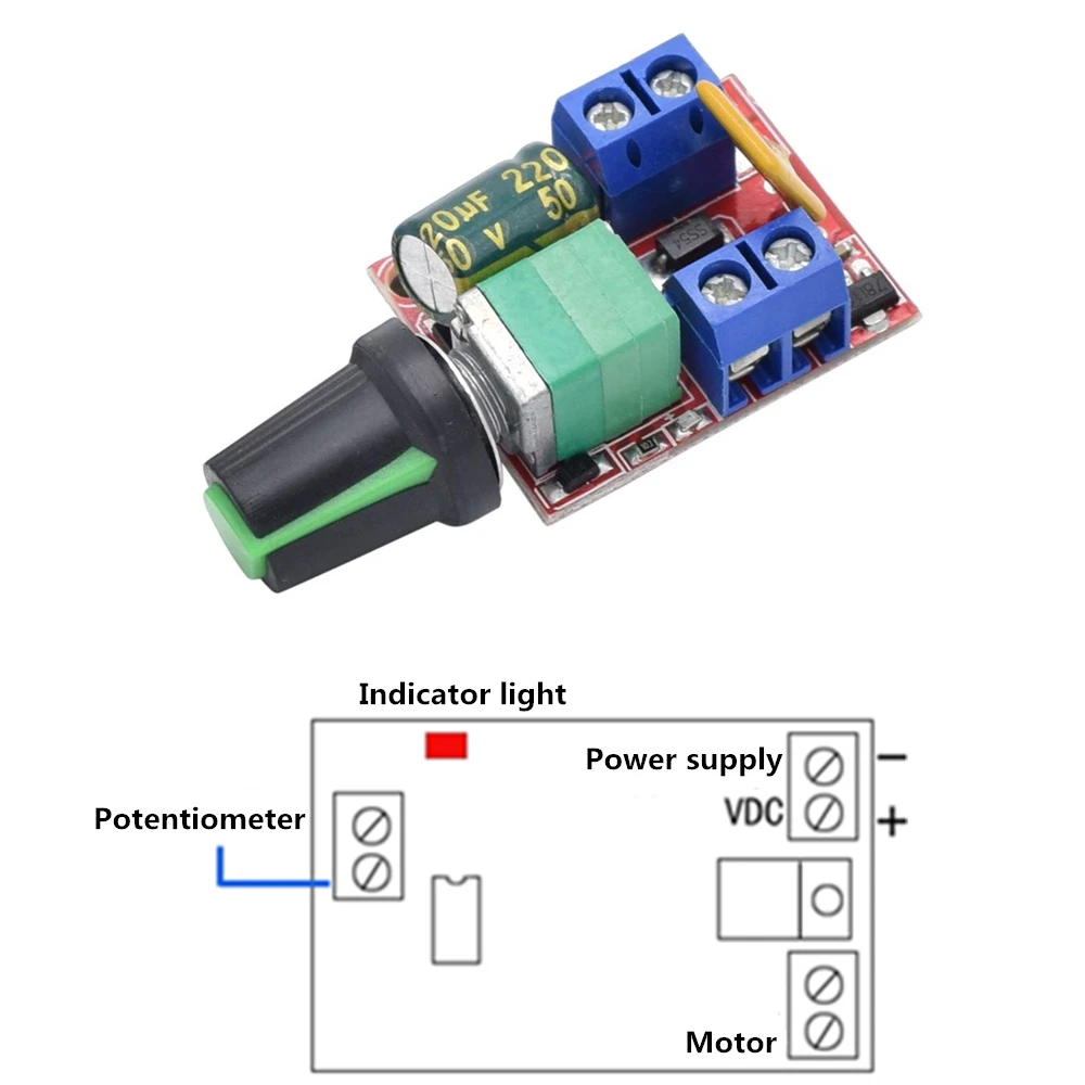 Details about   DC 3V-35V Speed Control Switch LED Dimmer Mini 5A Motor PWM Speed Controller 