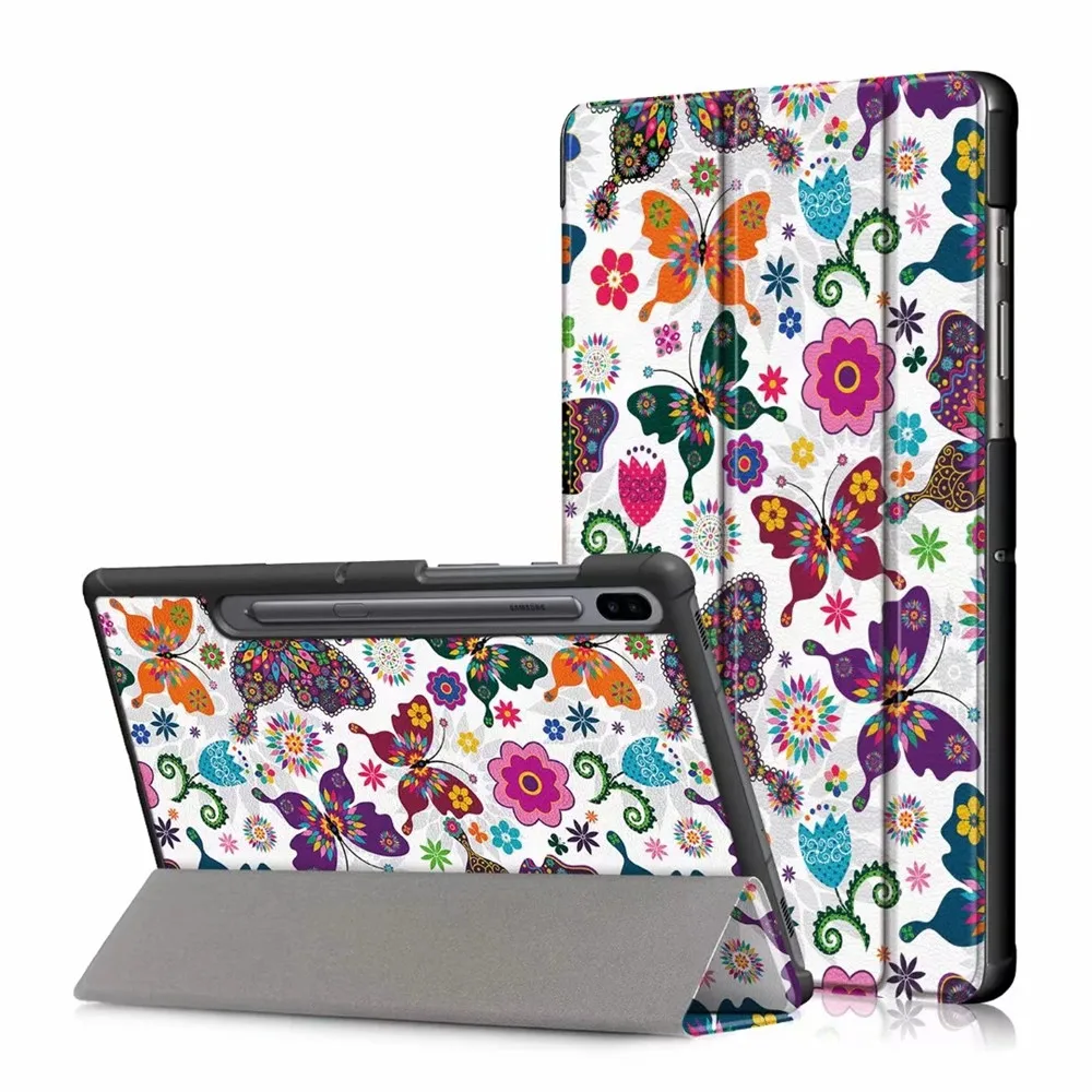 Чехол для Samsung Galaxy Tab S6 10,5 SM-T860 SM-T865 10," Смарт планшет стенд чехол для Galaxy Tab S6 10,5 чехол+ стилус+ пленка
