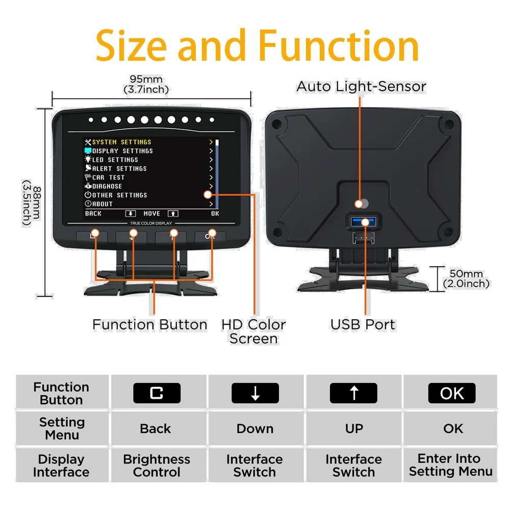 Vjoycar-X1 ֽ OBD2 HUD  , ٱ   ڵ ǻ ڵ ÷ ð/ µ ͺ νƮ