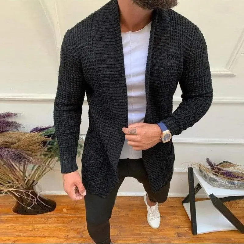 2021 Men Striped Casual Knitting Cardigan Spring Autumn V-Neck Solid Long Sleeve Male Sweater Daily Style Streetwear Tracksuits tacky christmas sweater