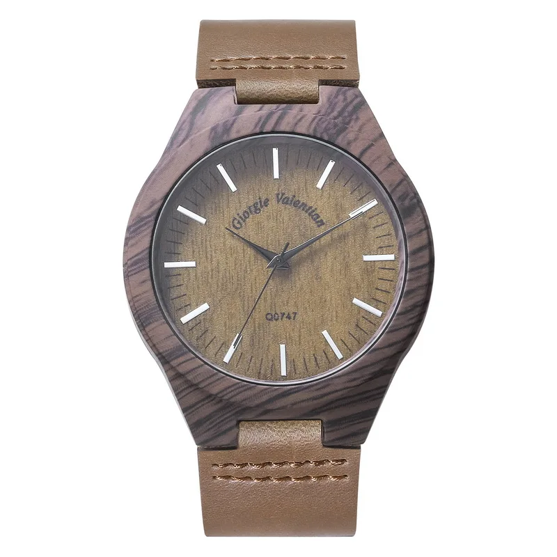 brown wood watch QW Бульонные спортивная сумка для женщин мужчин okwish персональный подарок кварцевые мрамор из цветных треугольников; логотип бамбуковая Dropship минималистский reloj деревянные часы - Цвет: brown wood watch