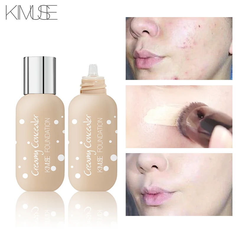 

KIMUSE 24H Pro-Matte Power Wear Foundation Cream Base Makeup Professional MatteMake Up Liquid Concealer Waterproof Natural Brand