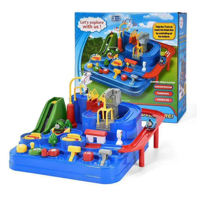 Goedkoop Auto Adventure Rush Door Douane Kinderen Speelgoed Inertiële Voertuig Spoor Speelgoed Spoorweg Auto Puzzel Set Speelgoed Geschenken Voor Kinderen