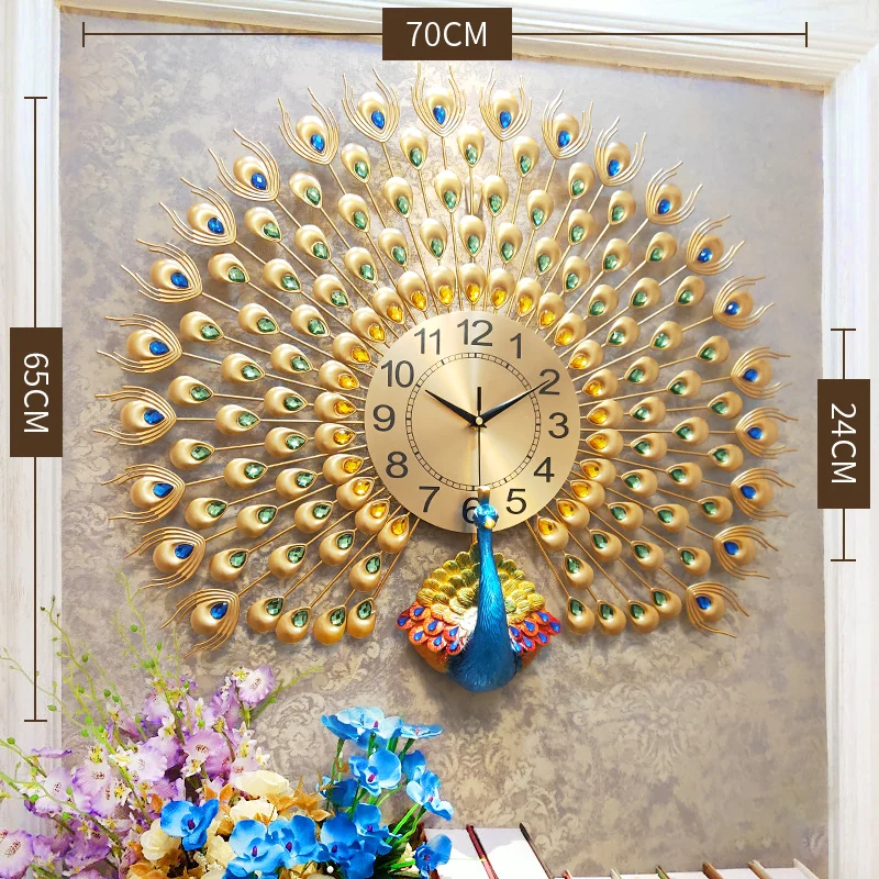 Grande horloge murale décorative fleur de vie motif pierre horloge murale  Unique Art mural islamique luxe spécial décoration murale - AliExpress