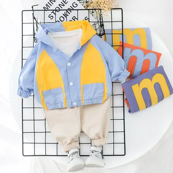 

2020 New Toddler Boys Clothes Autumn Kids Girls Clothes Hooded Pant 2pcs Outfit Children Clothing Suit for Boys Clothing Sets