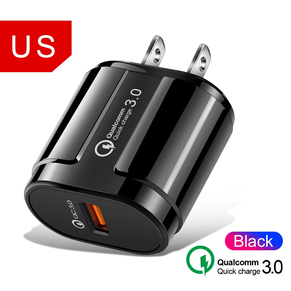 3а Быстрая зарядка 3,0 USB зарядное устройство ЕС настенный переходник мобильного зарядного устройства для iPhone 11 pro X 7 8 QC3.0 Быстрая зарядка для samsung Xiaomi