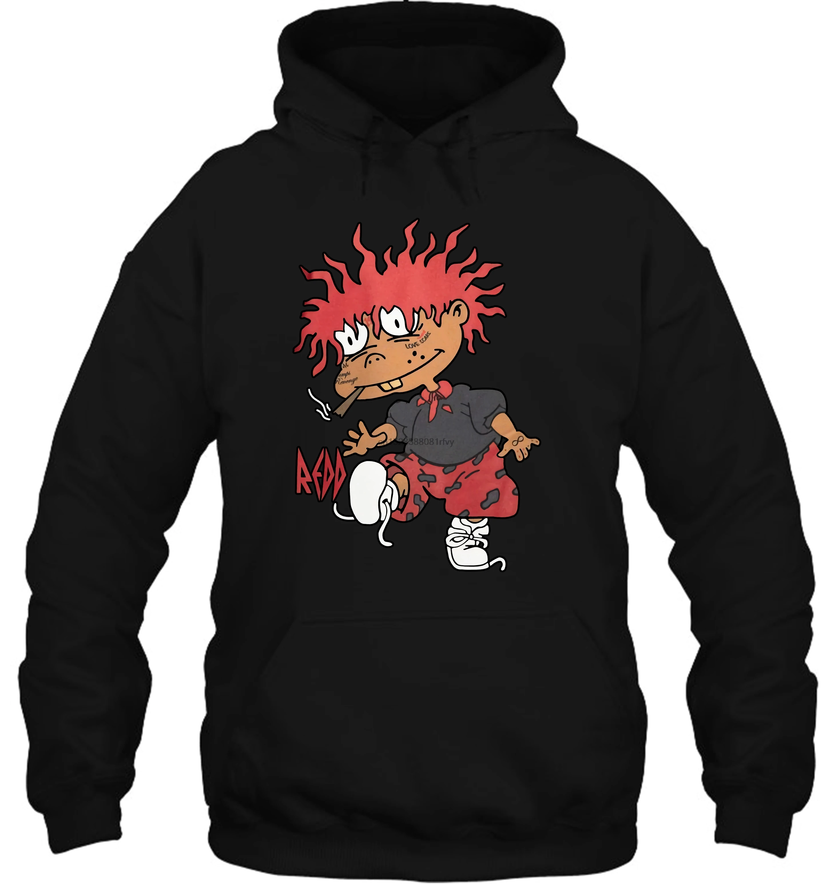 Мужская толстовка с капюшоном trippie redd Electric Hand SS Tee Black M 23456XL K304 женская уличная одежда