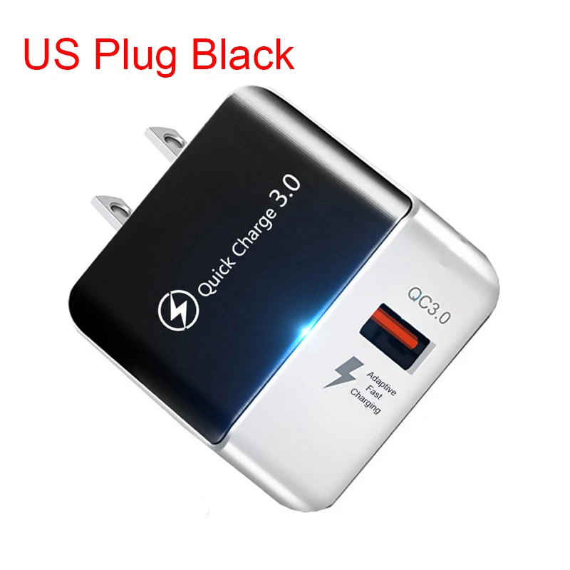 Suntaiho Quick Charge 3,0 18 Вт для iPhone 11 быстрое зарядное устройство US EU разъем-адаптер для samsung S10 Xiaomi huawei зарядное устройство для мобильного телефона - Тип штекера: US Black Charger