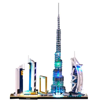 

USB Powered LED Lighting Kit For Architecture Skylines: Dubai 21052(LED Included Only, No Kit)For Children Educational Toys Gift