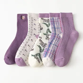 

Winter Thick Warm Woman Short Fashion Cut Floor Cutton Female Women Socks Slippers With Print Warmers