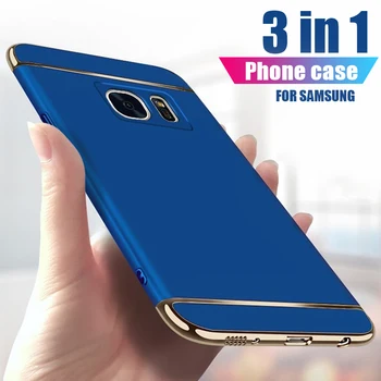 

3-in-1 Matte Case For Samsung S8 S9 S10 Plus Note 10 8 9 PC Hard Phone Back Cover For Samsung Galaxy A5 A6 A7 A8 Plus 2018 Case