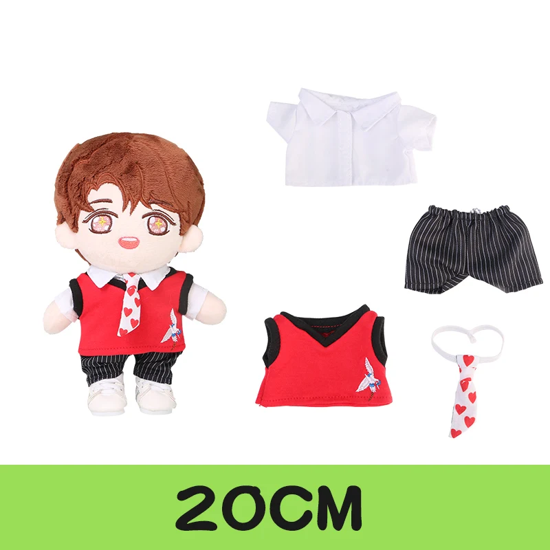 for 20cm doll 20 см 15 см Kpop EXO BLACKPINK кукольная одежда свитер жилет футболка брюки галстук костюм JK школьная форма комплект костюм - Цвет: for 20cm doll