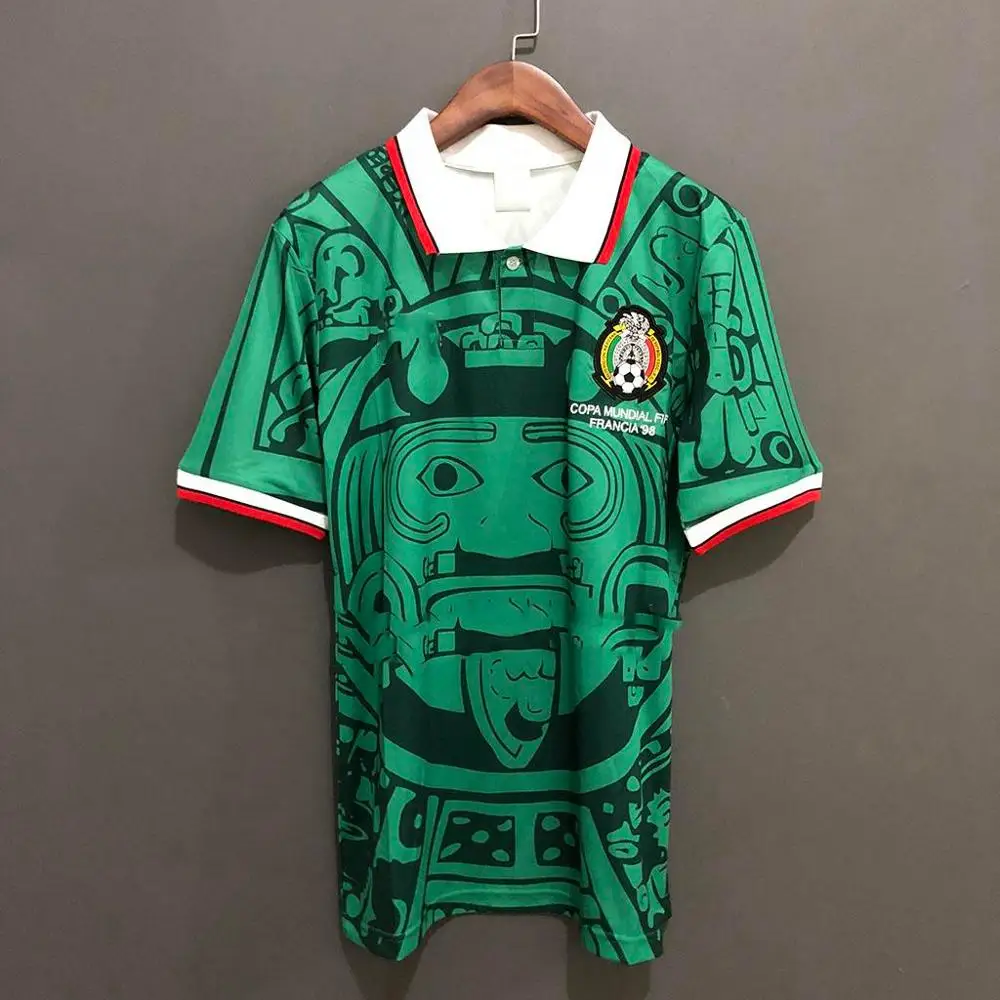 shirt Футбольные майки 1994 1998 Мехико Ретро версия футбольные рубашки Бланко арельяно Рамирез Эрнандез Х. Санчез футбольная рубашка - Цвет: shirt