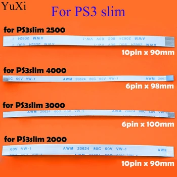 

YuXi 6pin 10pin power on off switch flex ribbon cable For sony PS3 Slim 2000 2500 3000 3k 4000 Flexible Flat Ribbon Cable
