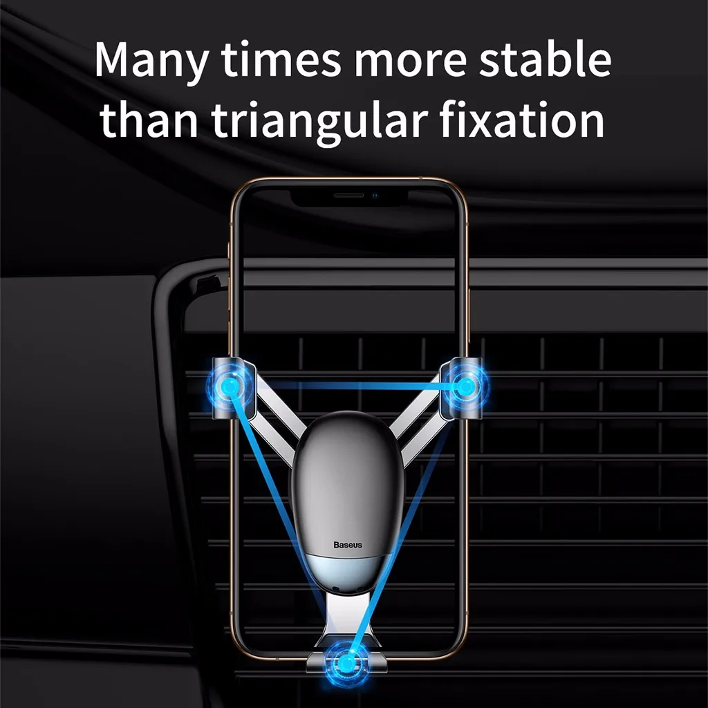Универсальный автомобильный держатель Baseus Gravity кронштейн для вентиляционного отверстия Автомобильный держатель для телефона Подставка для iPhone XS Max для huawei для samsung#803