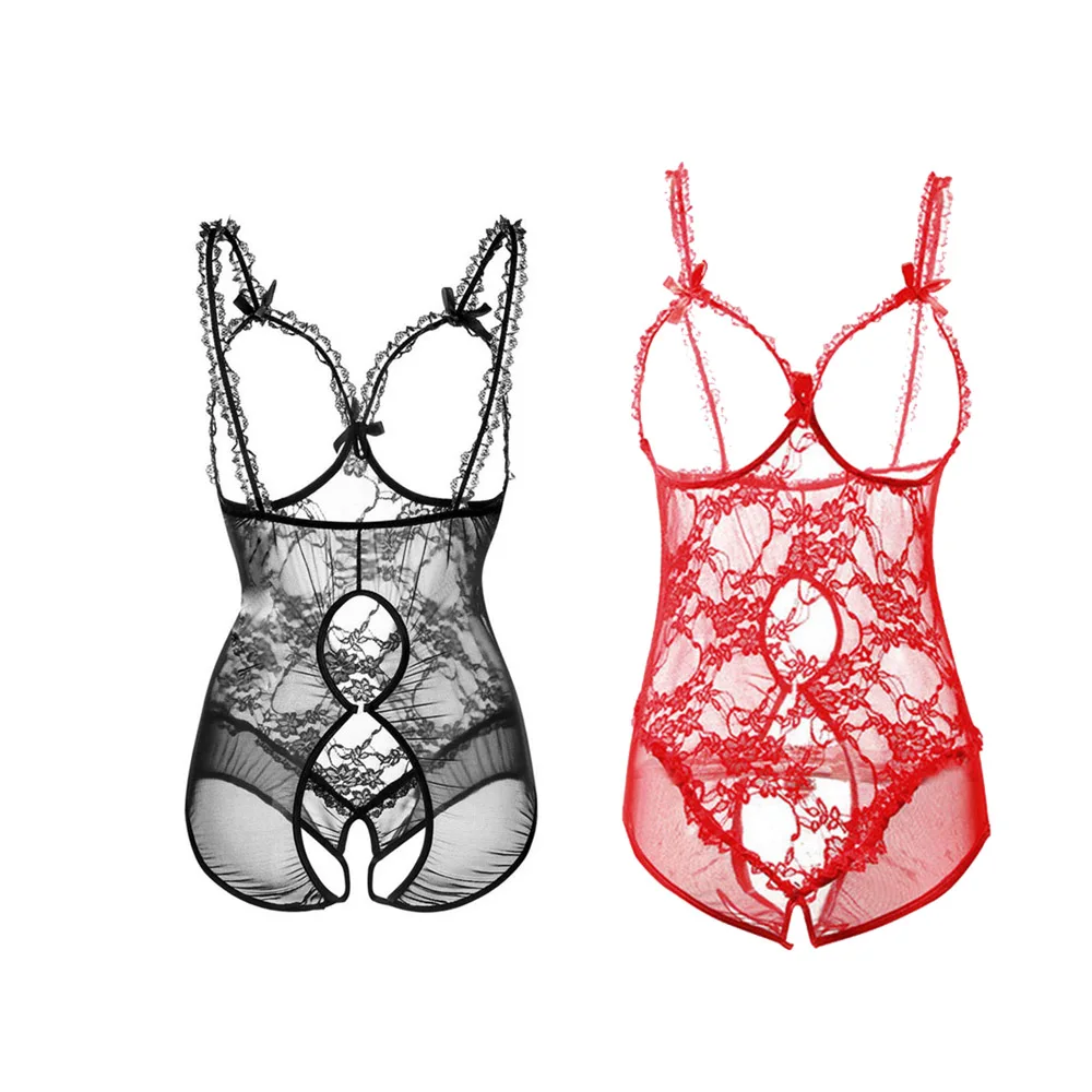 Открытый бюстгальтер с открытой промежностью Женское кружевное Сексуальное