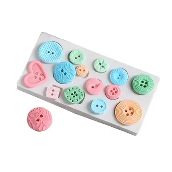

1PC Pastry Tools Various Button Shape Fondant Sugarcraft Chocolate Mould Silicone Cake Mold Cake Decorating Gumpaste Tools