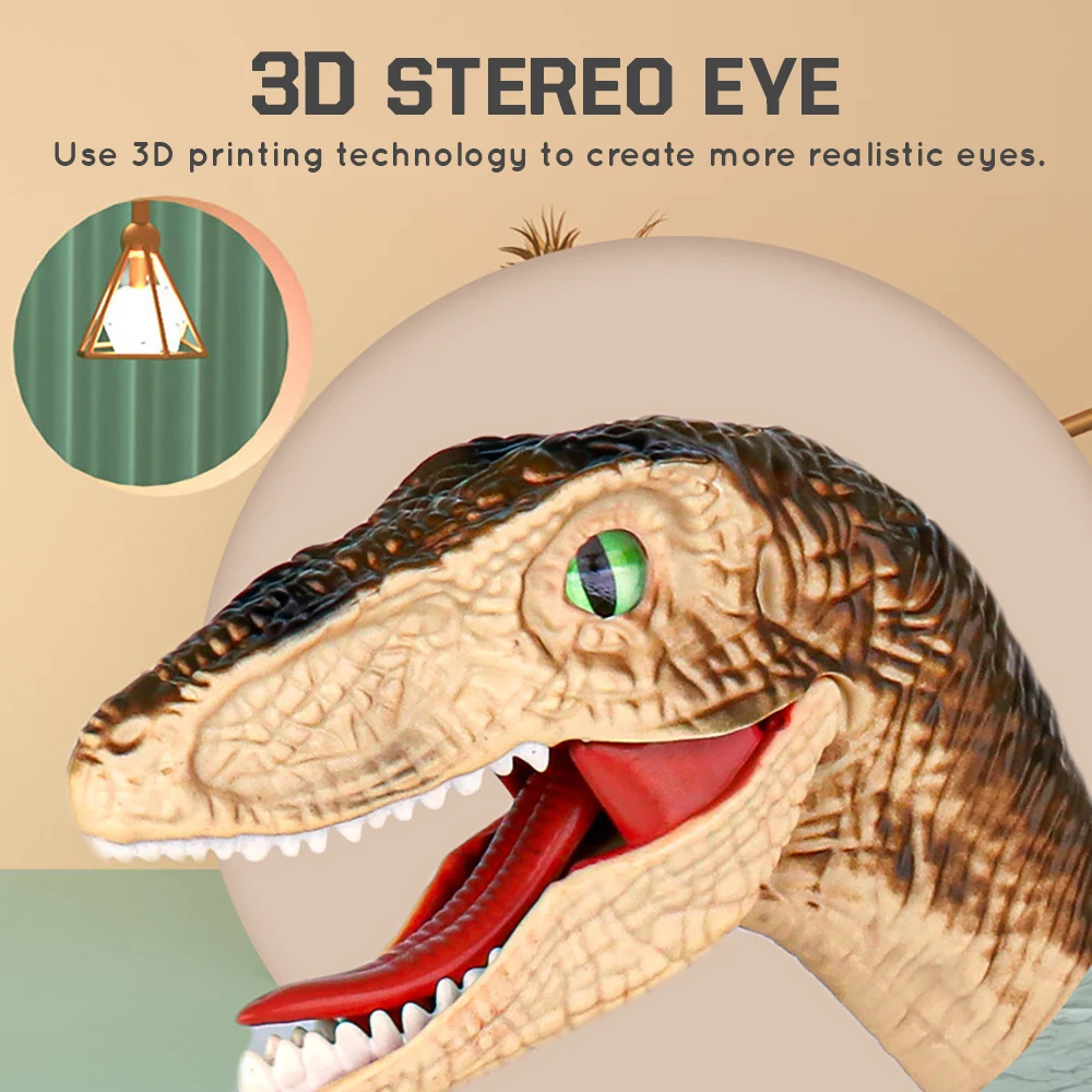 RC Dinosaur Raptor Robot electronic Intelligent 2.4G Remote Control Animals Music Light Toy Electric Toys For Children boys gift 5