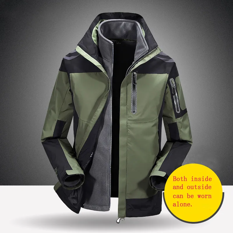 Мужская Осенняя уличная спортивная куртка зимняя Флисовая теплая водонепроницаемая ветровка альпинистская походная куртка лыжные куртки