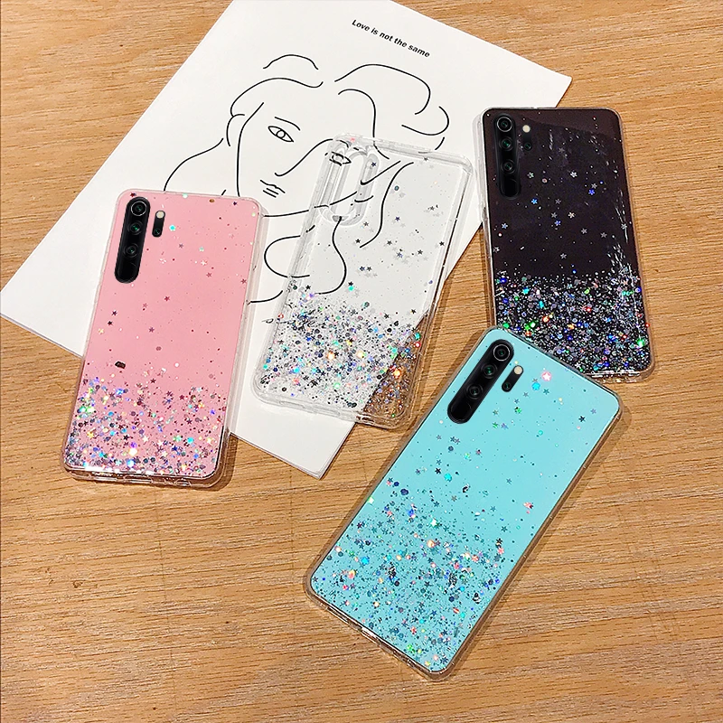 Мягкий силиконовый чехол с блестками для Xiaomi Redmi Note 8 7 Pro mi CC9 CC9E 9 8 SE A3 A2 Lite 6X9 t Red mi K20 pro