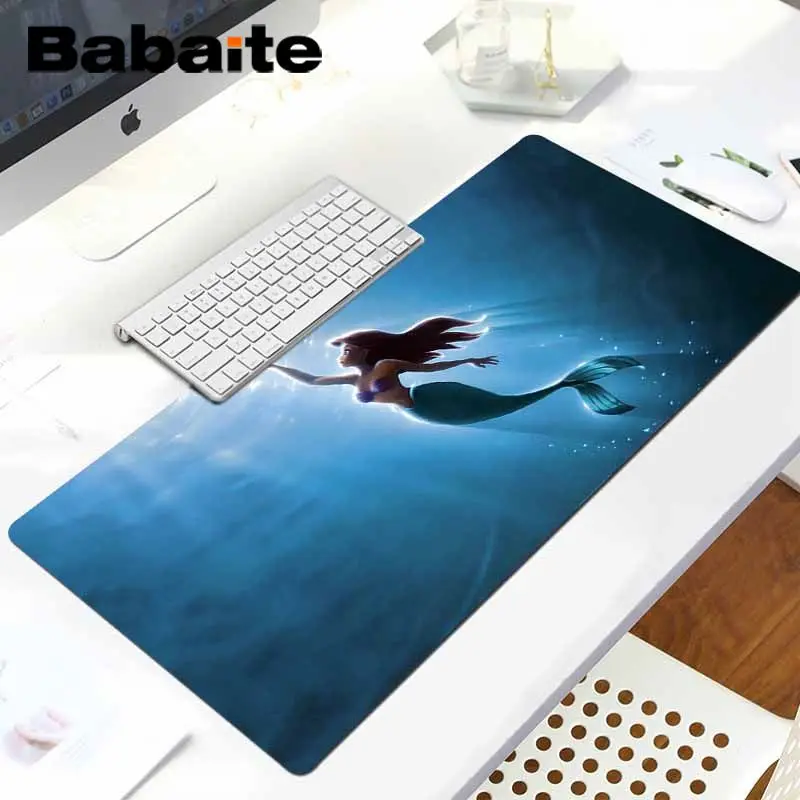 Babaite мой любимый мультфильм Русалка Принцесса нескользящий прочный силиконовый компьютерный коврик для ноутбука игровой коврик для мыши
