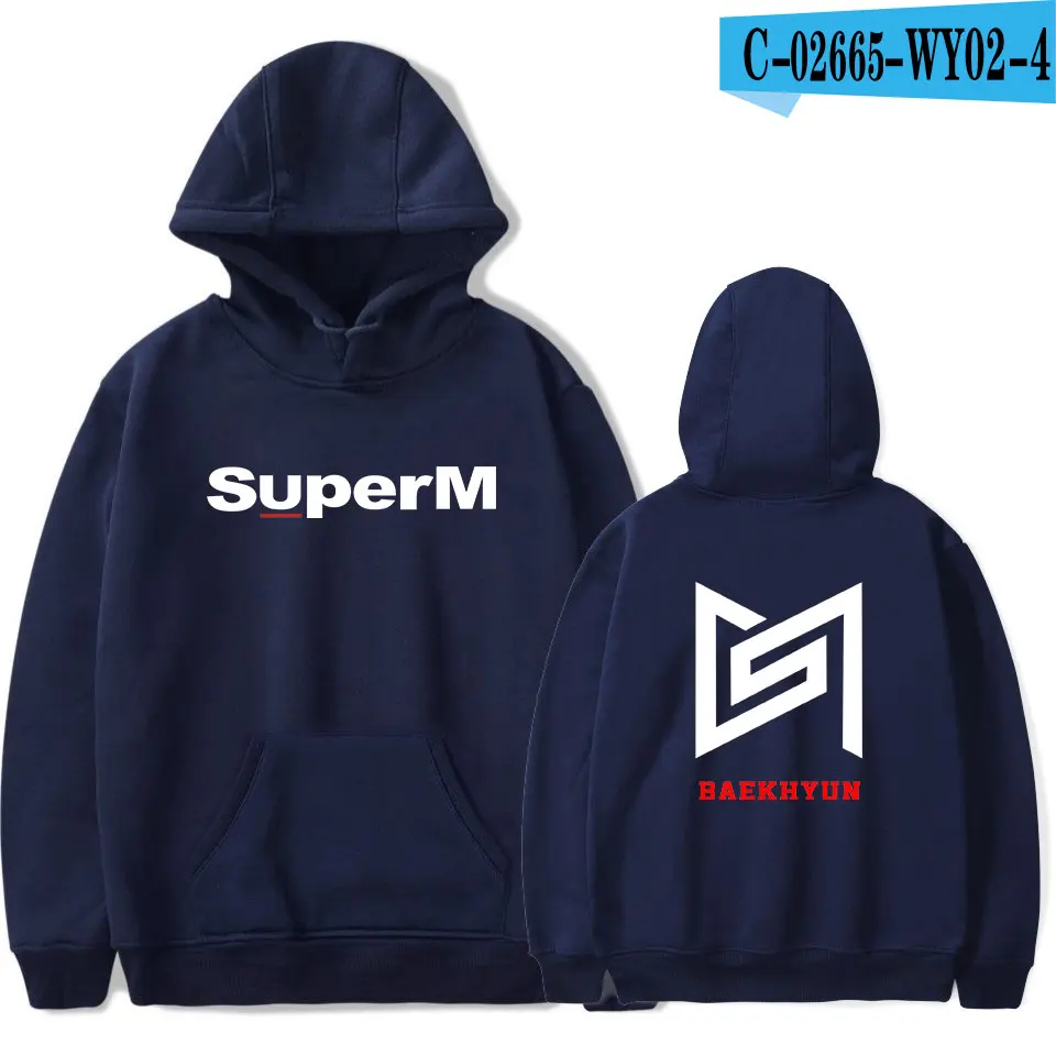 As picture Толстовка в стиле хип-хоп SuperM, модная женская мужская толстовка, синяя удобная куртка, осенне-зимний модный пуловер для мальчиков и девочек SuperM - Цвет: As picture