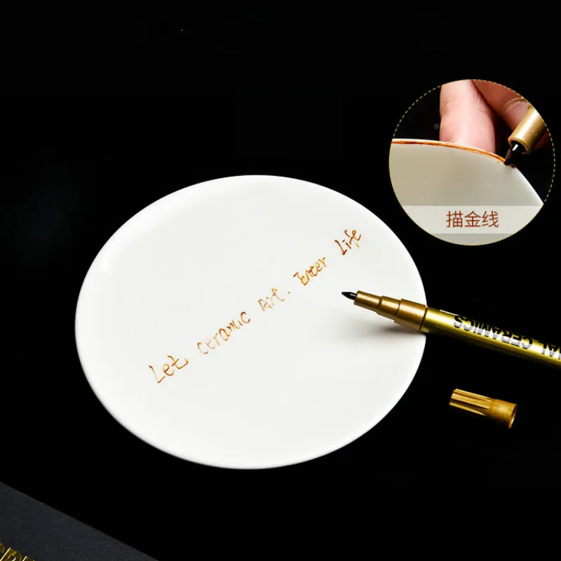 도자기 세라믹 골드 워터 펜 도자기 유약 페인트 펜 도자기 그림 펜 도자기 DIY 손으로 그린 도구 후크 라인 펜