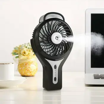 

Portable 2 In 1 Mini Fan Humidifier USB Rechargeable Handheld Fan Water Spray Mist Fan Face Steamer Air Conditioner for Outdoor