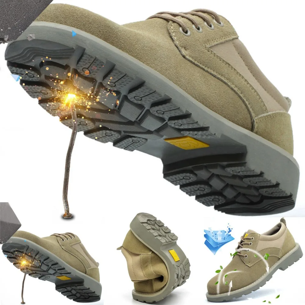 training shoes men steel head sports shoes safety and comfort work shoes breathable wear-resisting casual shoes 40J26 (9)