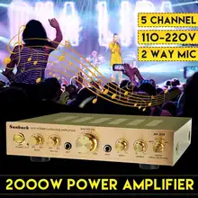 HIFI Stereo Power Amplifier 2000W 110V 220V Channel Equalizer Car Amplifier Home Theater Amplifiers Audio s 9000 home high power professional 5 1 bluetooth amplifier hifi theater amplifier