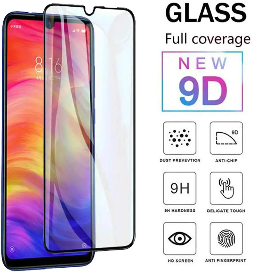 9D полное покрытие из закаленного стекла для Xiaomi Redmi Note 8 7 6 Pro Защита экрана для Redmi 8 7 6 8A 7A 6A Защитная стеклянная пленка