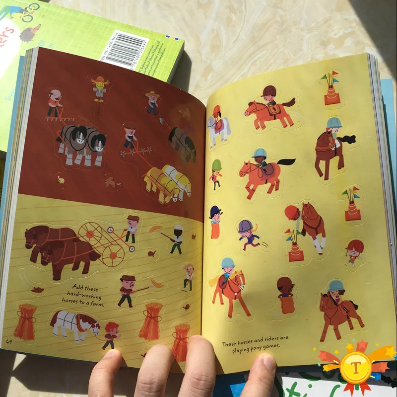 crianças reutilizáveis dos desenhos animados bebê etiqueta livros para escolas de jardim de infância