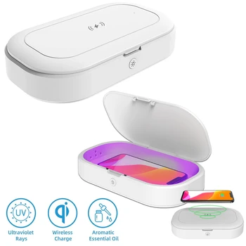 

Portable UV Lights Sanitizer for Mask Watch Cell Phone Sterilizer Cleaner Box Disinfection Cabinet Wireless Charger Disinfector