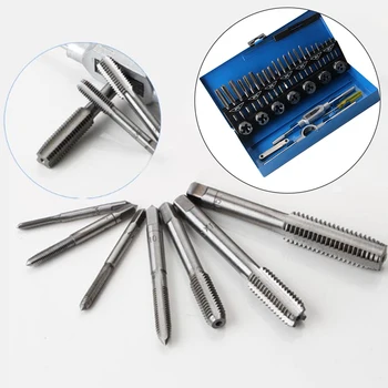 

32Pcs Metric Alloy Steel Taps & Dies & Blue Iron Box Hand Tapping Tool Kit