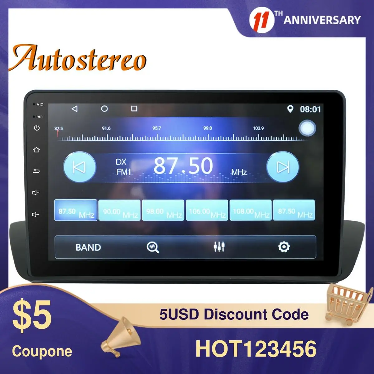 Android 8 Автомобильный без DVD-плеера GPS-навигация для Mazda BT50 BT-50 2012-19 мультимедийный