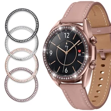 Cadre en diamant pour Samsung Galaxy Watch 3, 41mm, 45mm, coque de Protection, bague en métal antichoc pour Galaxy Watch 42 46mm