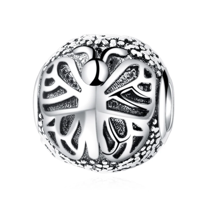 butterfly 1 шт., европейская бабочка, глобус, цветок, круглая безопасная цепь, сделай сам, зажим в форме шарика, шарм, подходит к оригинальному браслету Pandora - Цвет: butterfly