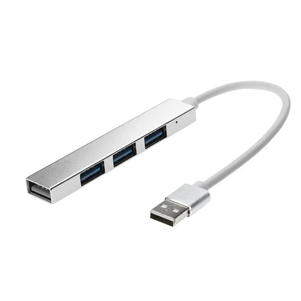 Белый Мульти USB 3,0 концентратор 4 порта Высокоскоростной тонкий компактный расширительный портативный разветвитель для Mac ноутбука ПК мини usb-хаб - Цвет: Белый