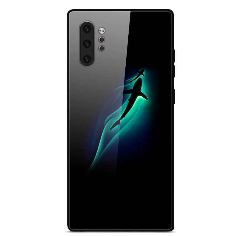 Для samsung Galaxy Note 10 чехол Note10 Pro закаленное стекло твердая задняя крышка для samsung Note10+ Plus 10Pro чехол для телефона s бампер Капа