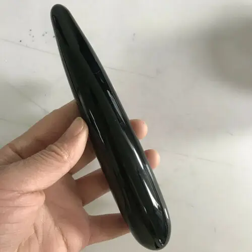 Natural obsidian crystal massage wand healing massager