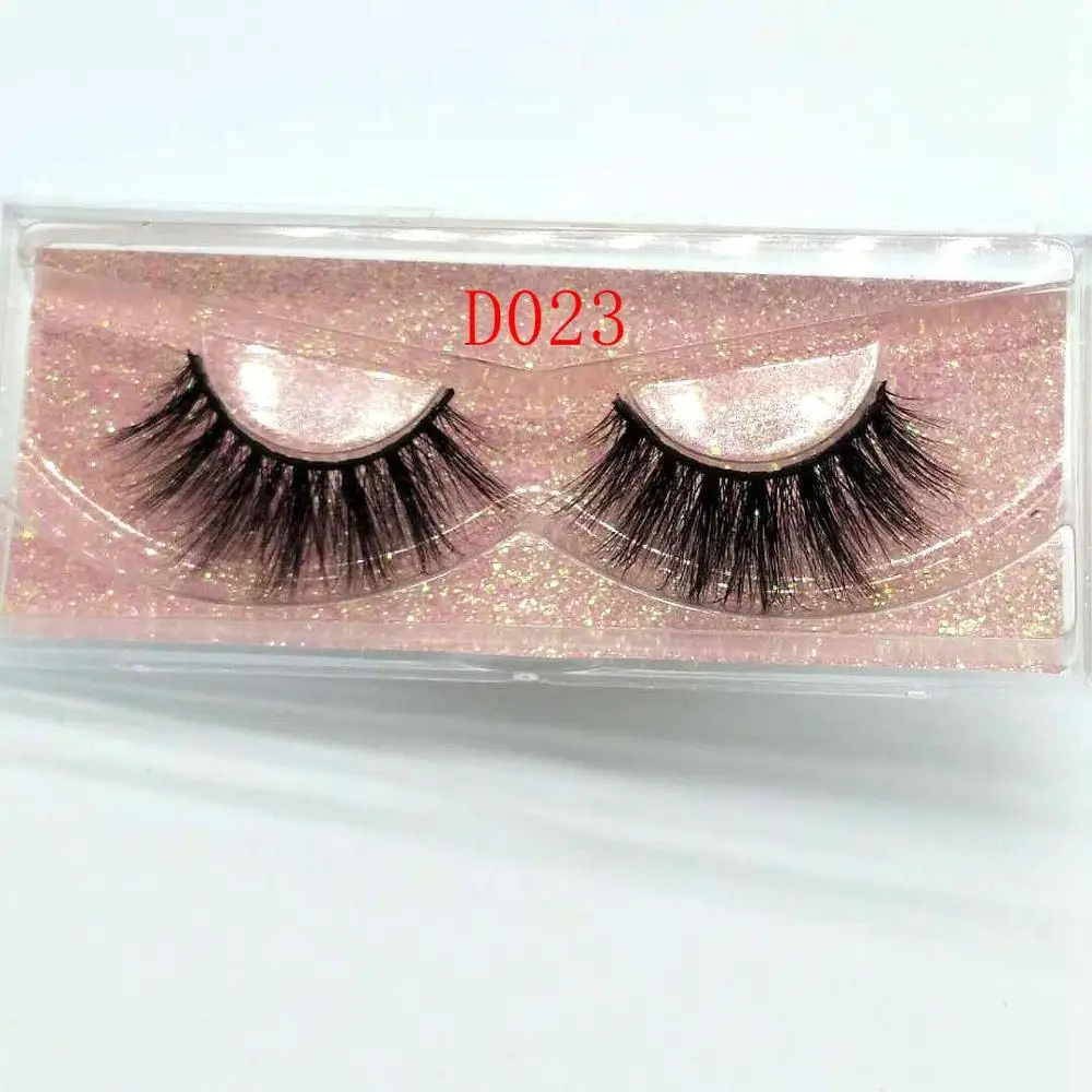 

3d mink hair luxury false eyelases wispy cross natural mink lashes extension tools makeup handmade mink eyelashes D023