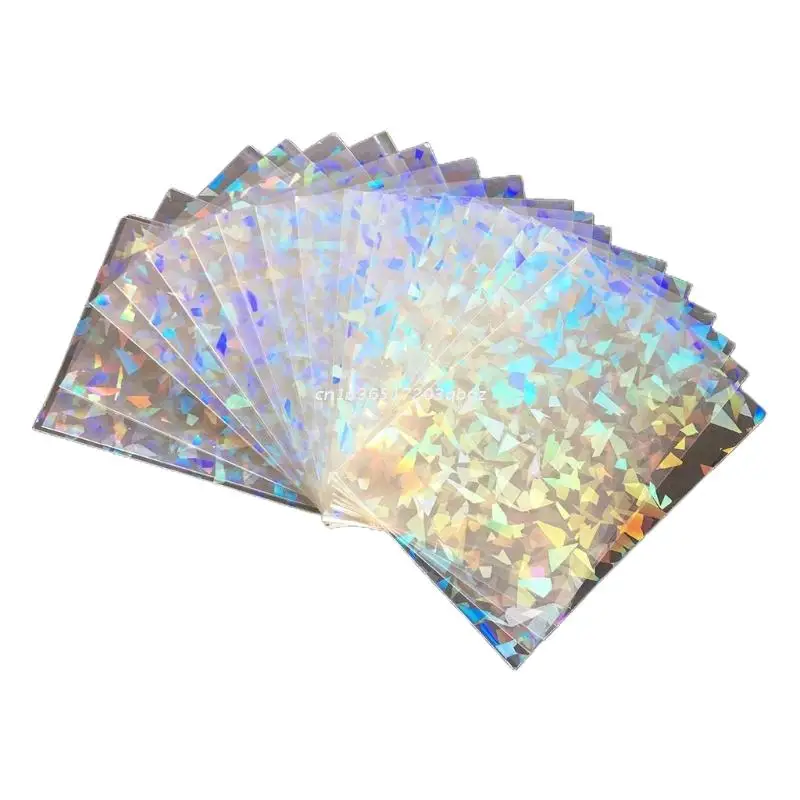 Broken Gemstone Glass Holographic Flashing Card Film Sleeve Case Dropship | Спорт и развлечения